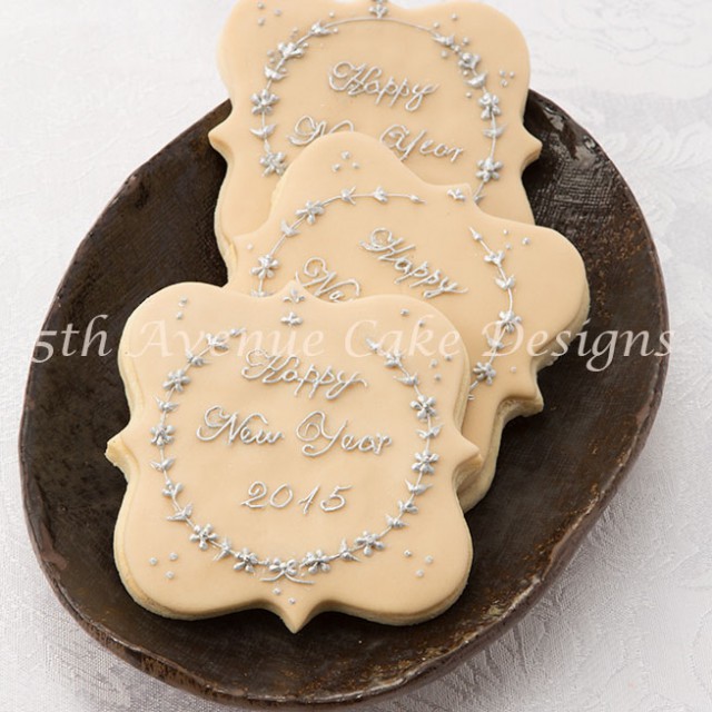 2015 New Year Cookie pressure piped by Bobbie Noto
