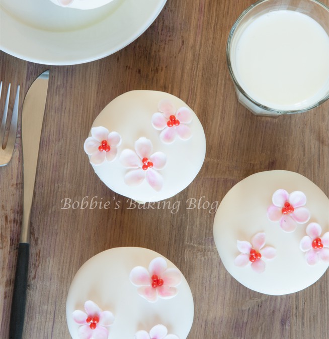Cherry Blossom Silky Cupcakes