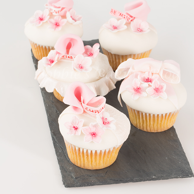 Valentine Cherry Blossom Cupcakes 