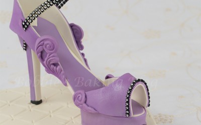 Purple Passion Fondant High Heel Shoe