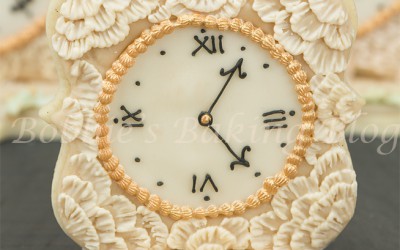 Antique Lace Royal Icing Brush Embroidery Clock Video