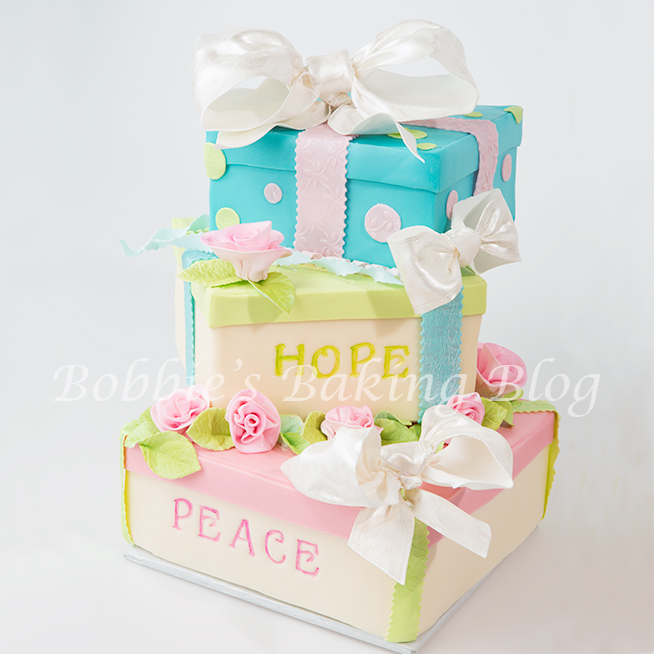 how to make a gift box cake