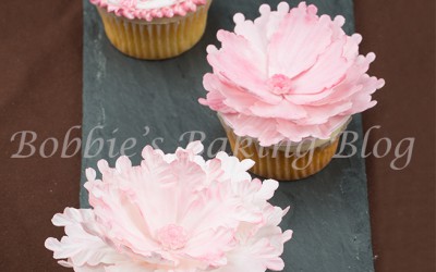 Create Sugar and Brush Embroidery Peony Cupcakes