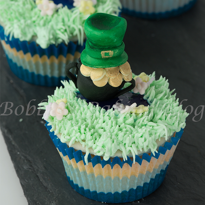 Saint Patrick's Day Cupcakes, Pot of Gold and Leprechaun Hat