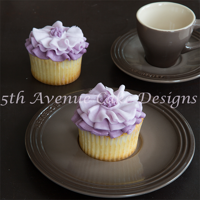 Ombre Fabric Inspired Cupcake Ruffles