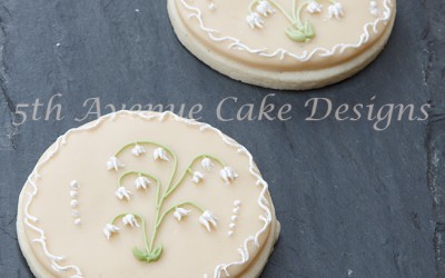 Royal Icing Lily of the Valley Sugar Cookies