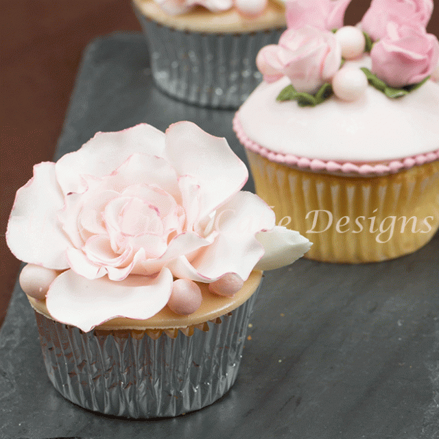 how to make romantic flower paste rose toppers