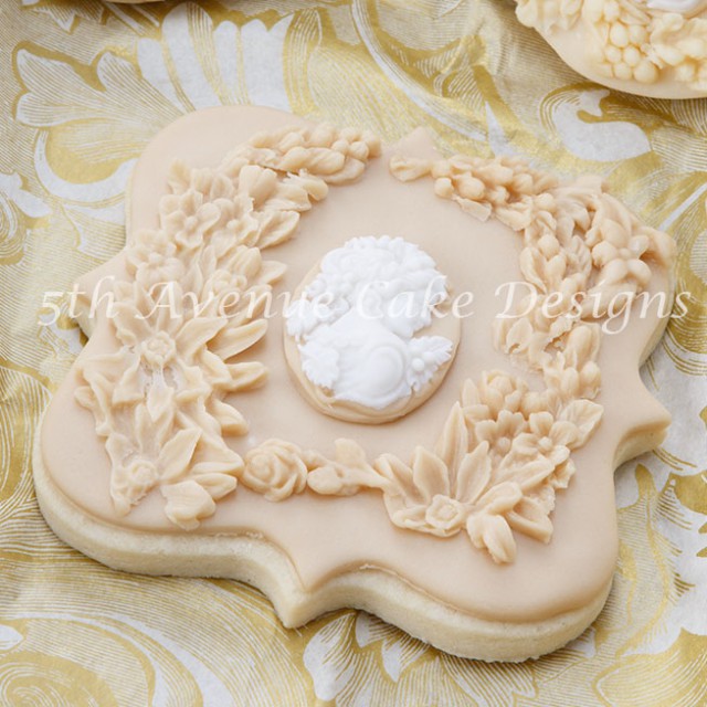 Bas relief Thanksgiving cookie design by Bobbie Bakes