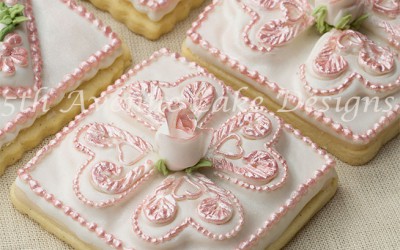 Romantic Tufted Heart Cookies