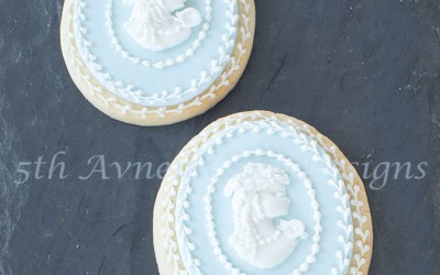 Royal Icing Dimensional Cameo Cookies