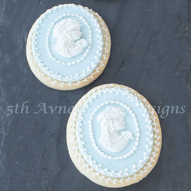 Royal Icing Dimensional Cameo Cookies 5th Avenue Cake Designs