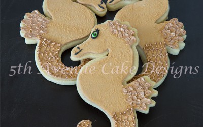 Cute Seahorse Cookies with Royal Icing Scales