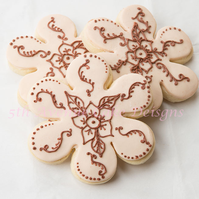 How to Create Henna Flower Cookies with Royal Icing