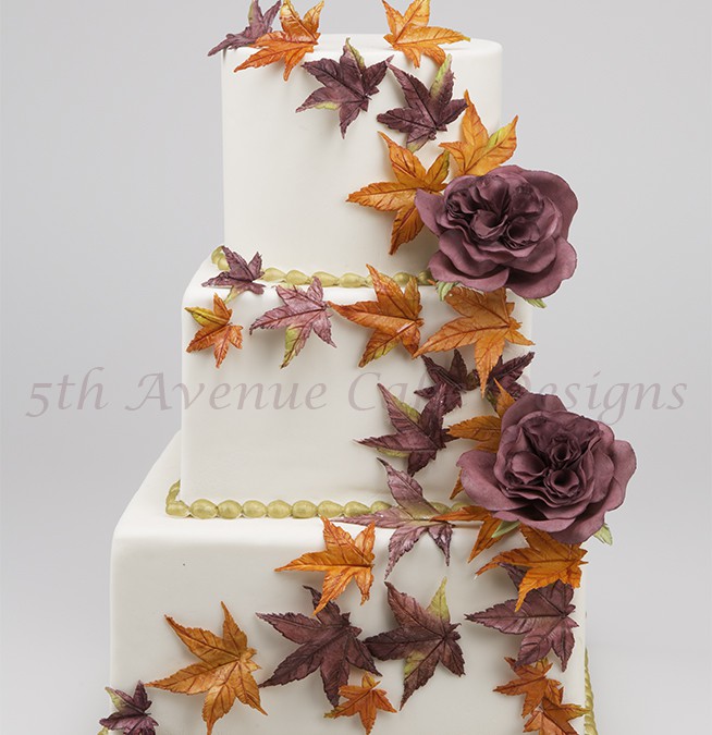 How to Create an Autumn Flower Paste Maple Leaf Cake