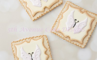 Butterfly Cookies with Filigree