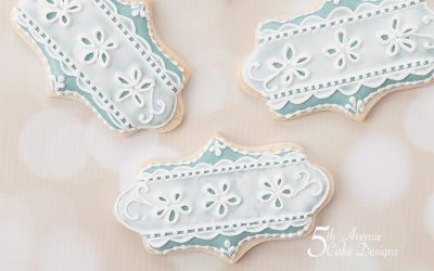 5ᵗʰ Avenue’s Romantic Royal Icing Eyelet Lace Cookies Art Lesson 🎩💐💍