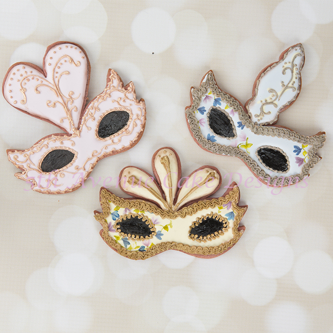 Venetian Mask Cookies for Mardi Gras
