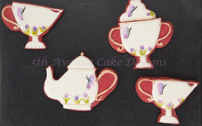 Vintage Hand Painted Tea Set Cookies🎨🖌️🦋🍵🌷