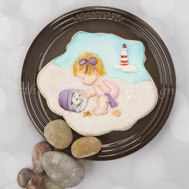Dimensional Day at the Beach cookie
