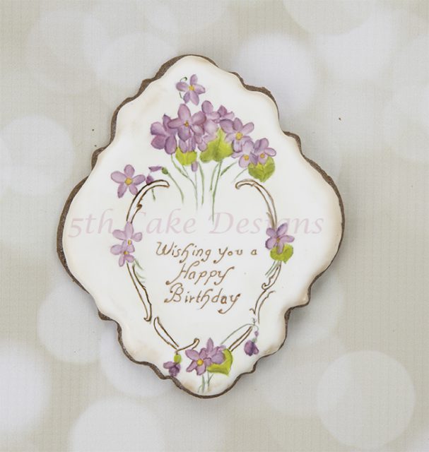 Dimensional Vintage Birthday Cookies 🎁🌼🍂 5th Avenue Cake Designs