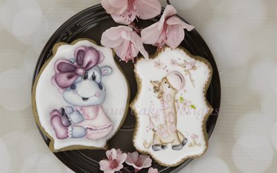Dimensional Watercolor Adorable Baby Animal Cookie Art Lesson 🦒🐮👶