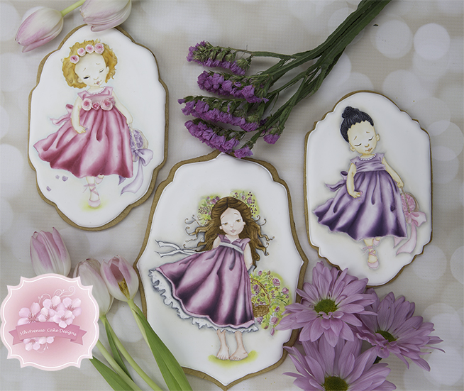 Beautiful hand painted Spring Girl Cookies