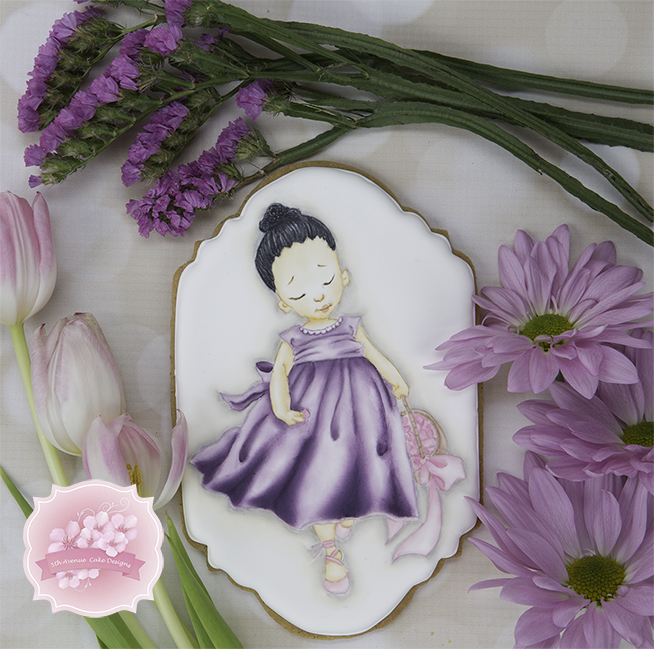 Beautiful hand painted Lavender Balerina Girl