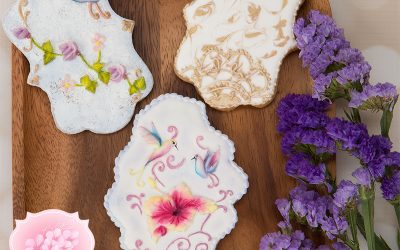 5ᵗʰ Avenue’s Alluring Flowers with Background Cookie Art Lesson 💮🌹🌺