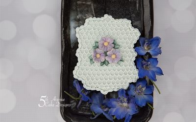 Dimensional Royal Icing  Lace Cookies with Blossoms💐🍂