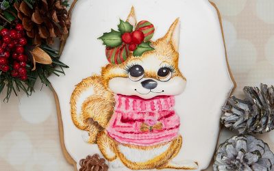 Holly the Holiday Squirrel Cookie ❄️✨🐿️