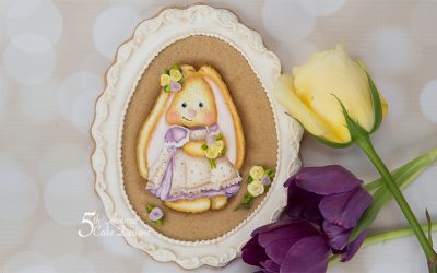 Dimensional Watercolor Bunny Cookie Frame 🐰🌹🌱