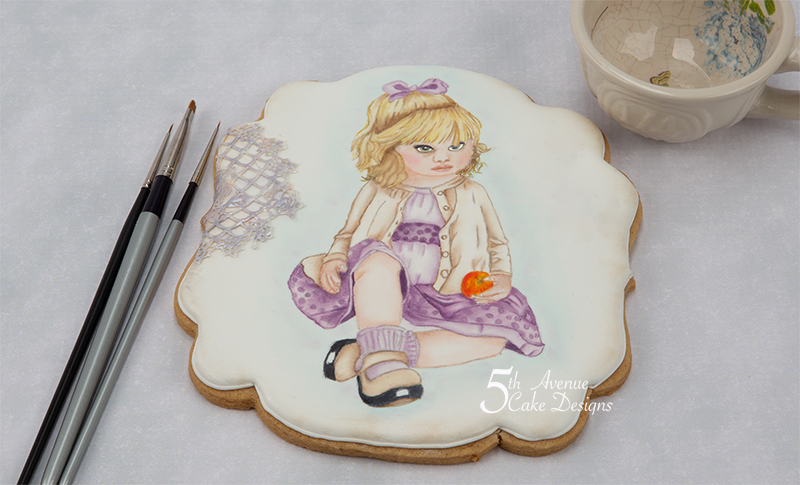 An Age of Innocence Hand Painted Cookie