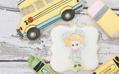 Hey Pre-K, Here I Come Cookie Art  🚌✏️🖍️