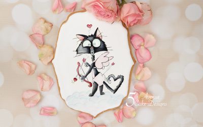 5th Avenue’s Grouchy Cupid Cat Cookie Art Lesson🐱💘🏹