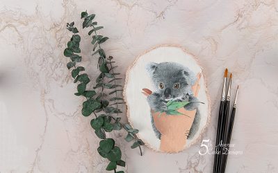 Dimensional Watercolor Baby Koala Cookie Art Lesson 🐨🍃🎨
