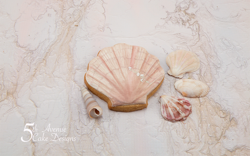Dimensional Watercolor Scallop Seashell Cookie Art Class 🐚🌊🌤️